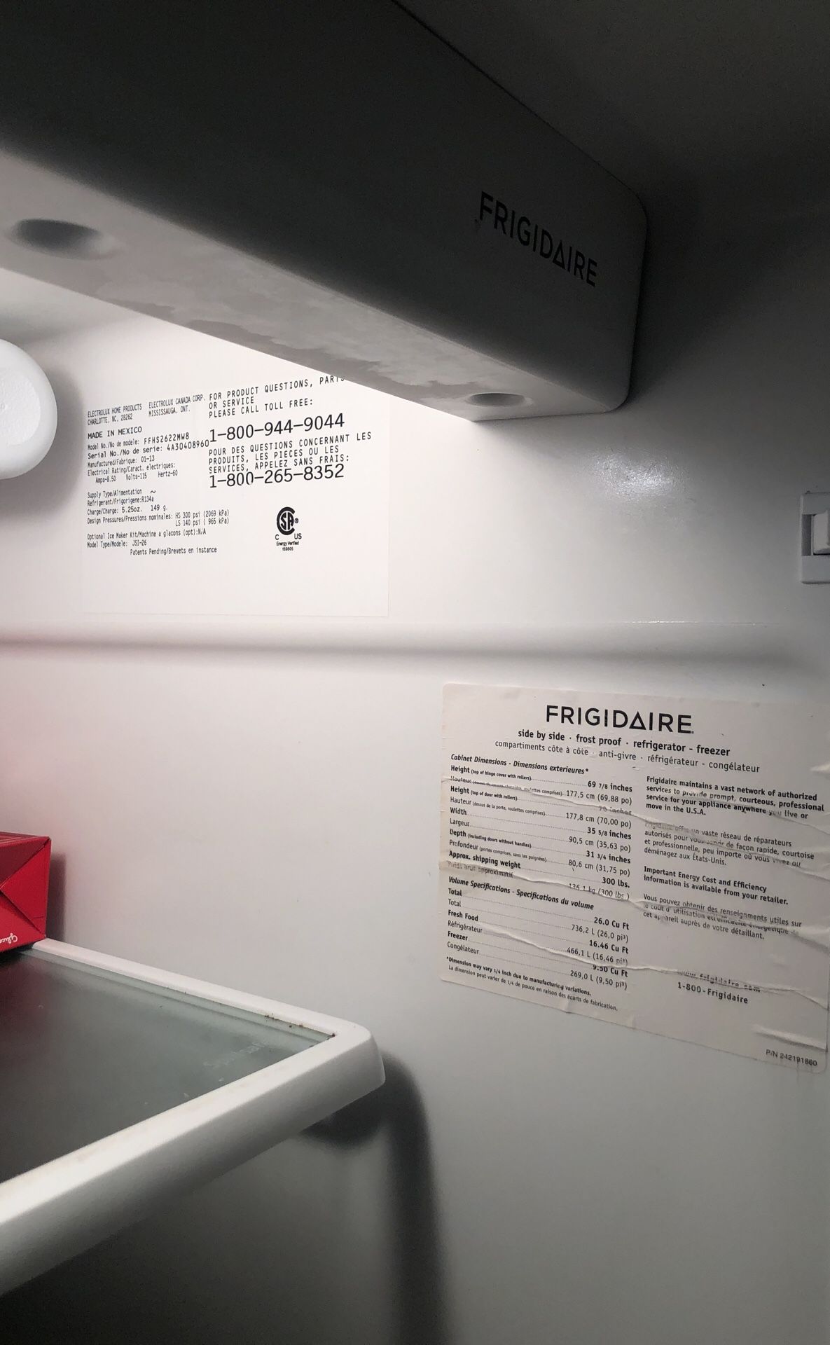 Frigidaire brought 3 years old very good working condition