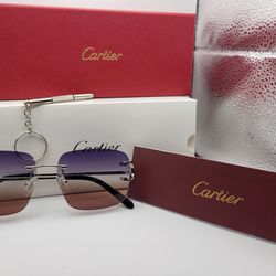 Cartier Rimless Glasses(Purple Coffee)