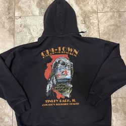 Harley Davidson Chi-Town Skull  💀 Chicago southside Dealer Hoodie Size XL