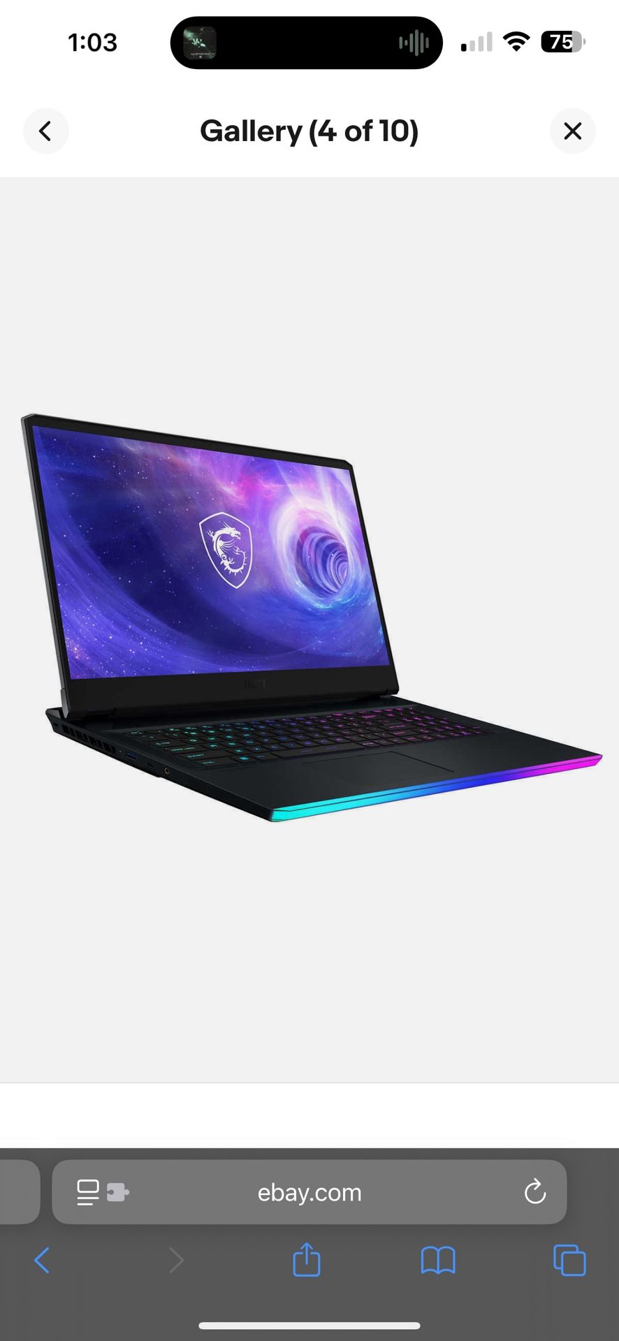 MSI GE-76 Raider Gaming Laptop 17’3 inch