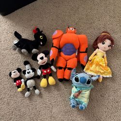 Disney Plush Stuffed Animal Lot of 7