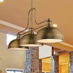 Brass 3-Light Lamp Pendant | Kitchen & Dining Room Lamps