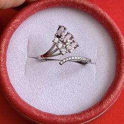Natural Morganite Solid Sterling Silver 925 Ring
