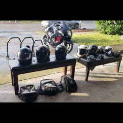 Motorcycle helmets,tank bags, gloves