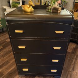 Black Antique Tall Dresser 