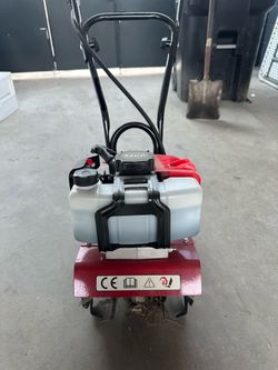 52cc Gas Powered Mini Cultivator 1 9kW 4 Stroke Garden Tiller with Wheels Adjustable Depth 30cm Tilling Width for Farm Garden Greenhouse Orchard Soil 