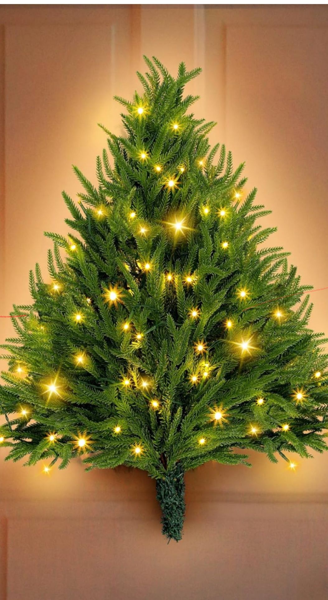 Christmas Tree (wall flat) With Lights