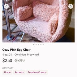 Pink egg chair