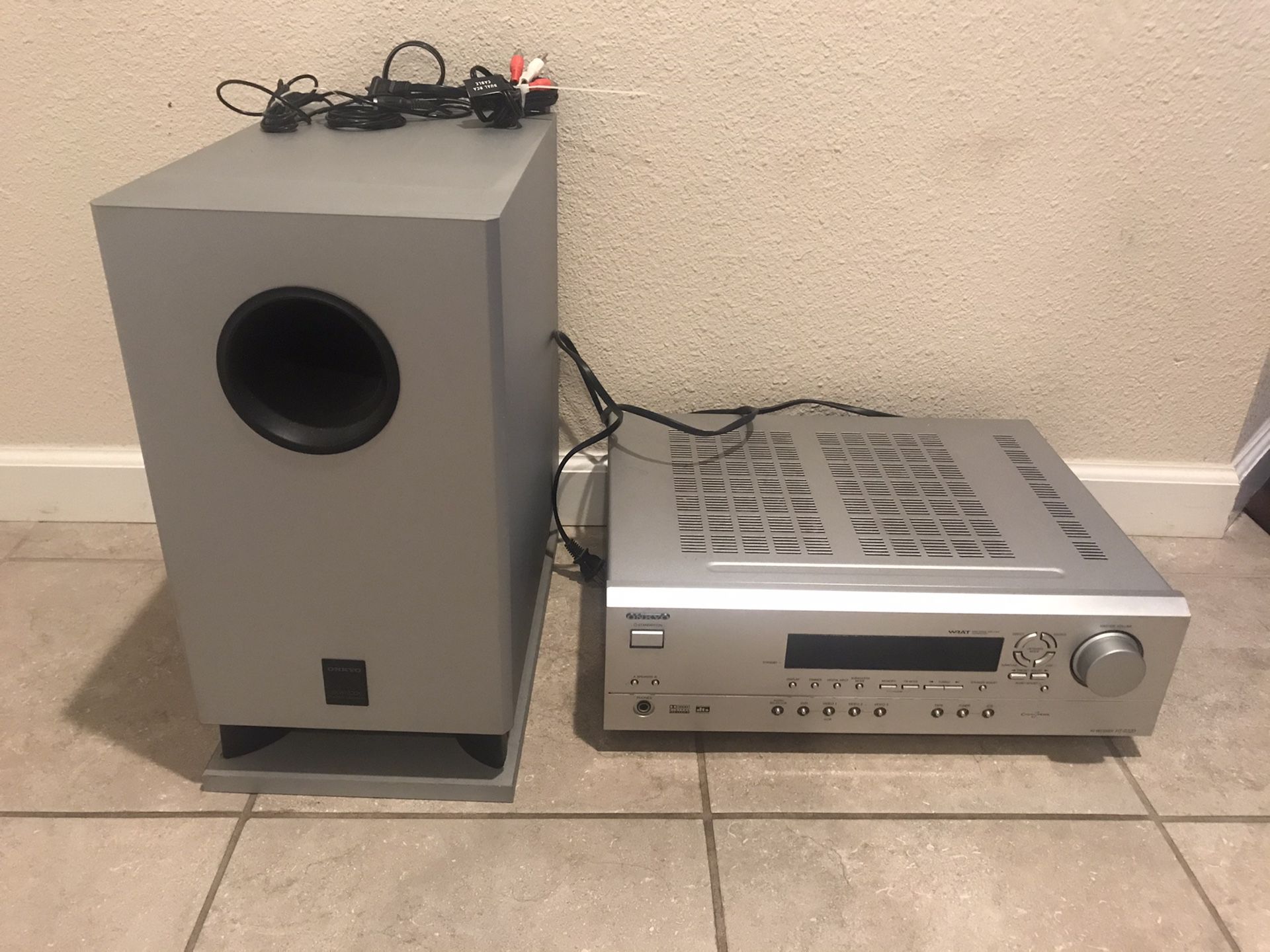 Onkyo receiver and sub