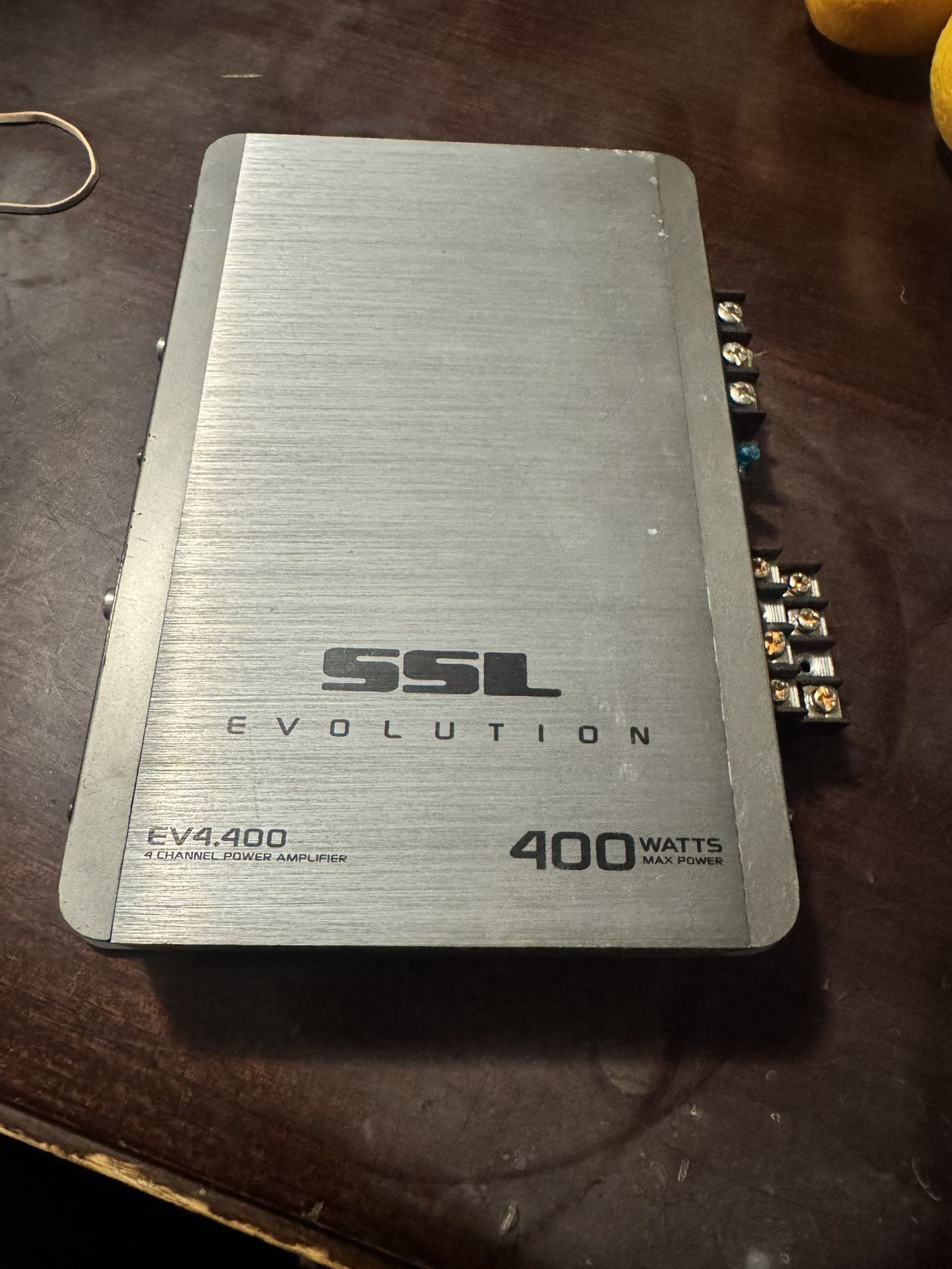 4 Channel Car Audio Amplifier - 400 High Output, 2-8 Ohms, High/Low Level Inputs, Hook Up to Subwoofer for Bass