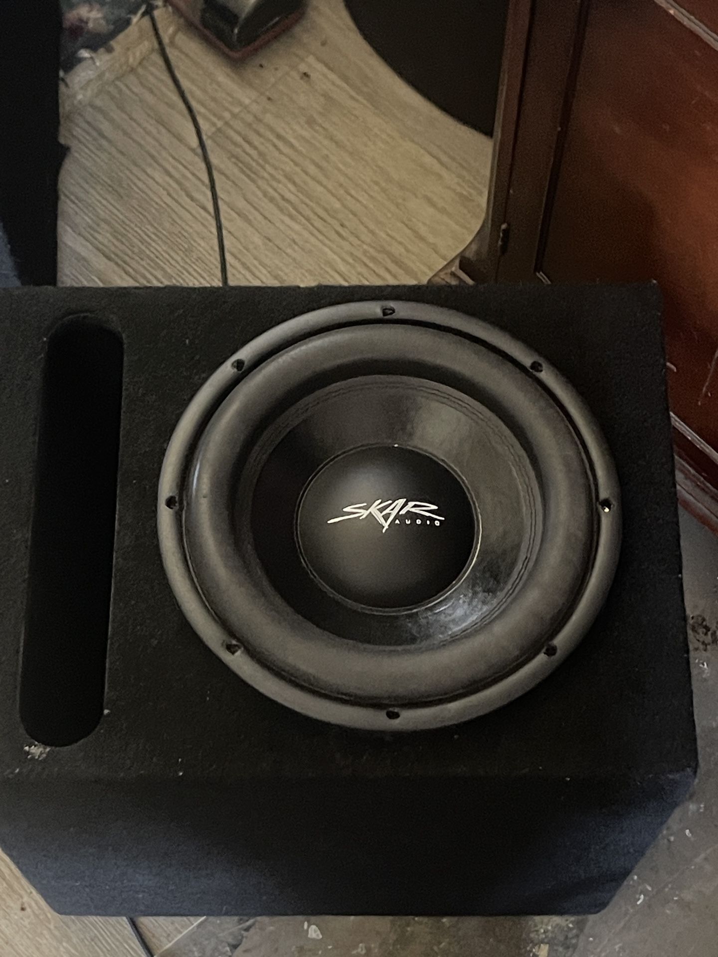 10” Skar Sub In Heavy Duty ported Box 750 RMS-1200 Total Watts
