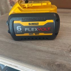 DEWALT FLEXVOLT 20V/60V MAX 6.0Ah Lithium-Ion Battery (Model DCB606).