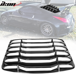 Fits 2003-2008 Nissan 350Z IKON Style Rear Window Louver Sun Shade ABS Gloss Black