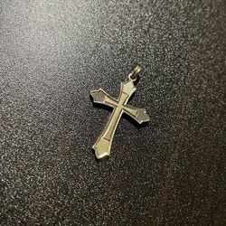 10K Solid Gold Cross Charm 