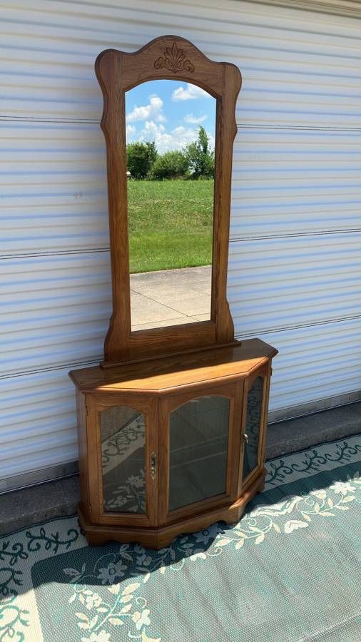 Oak Curio Cabinet