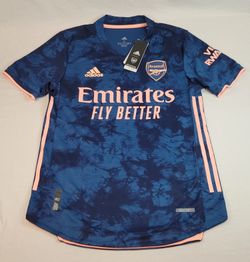 Adidas 2020-21 Arsenal Authentic 3rd Jersey Soccer Blue Pink GH6654 Men's Small