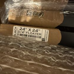 24 Inch X 24 Inch Black Frames No Glass 