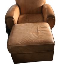 Leather chair With Ottoman