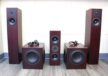 Totem Acoustic Sttaf Speakers + Mite-T Center + Pair Storm Subs 5.0 Canada