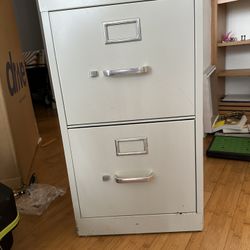 Metal File Cabinet 2 Drawers - No Keys