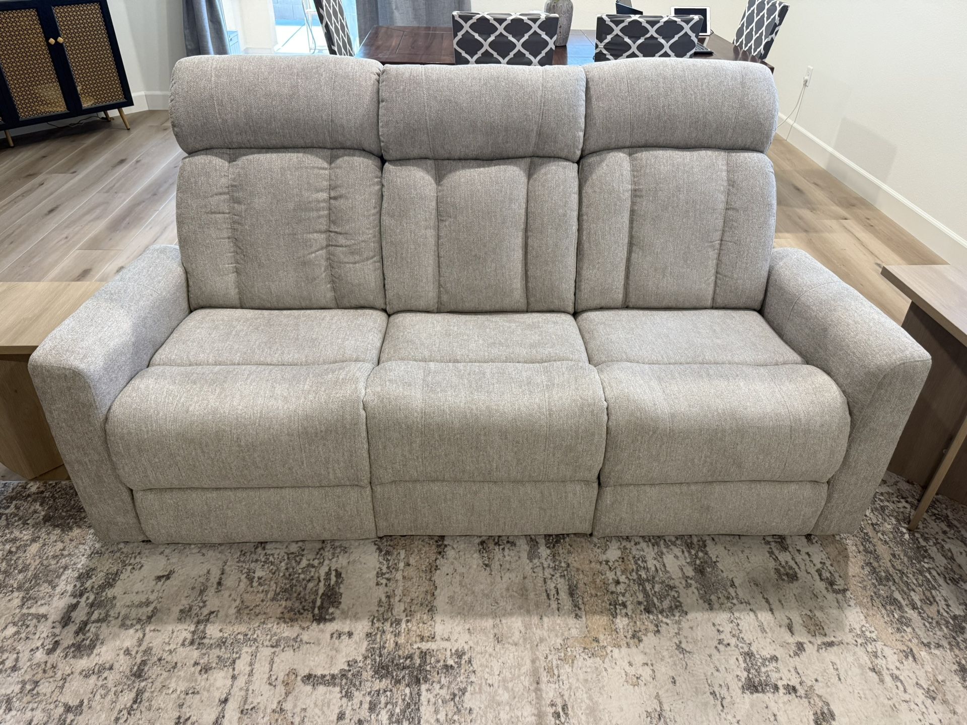 Like-New Halo II Buff Power Reclining Sofa