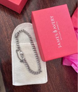 James Avery Light Double Curb Charm Bracelet ( Large )