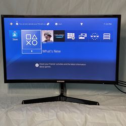 SAMSUNG 23.5” CF396 Curved Computer Monitor LC24F396FHNXZA Black