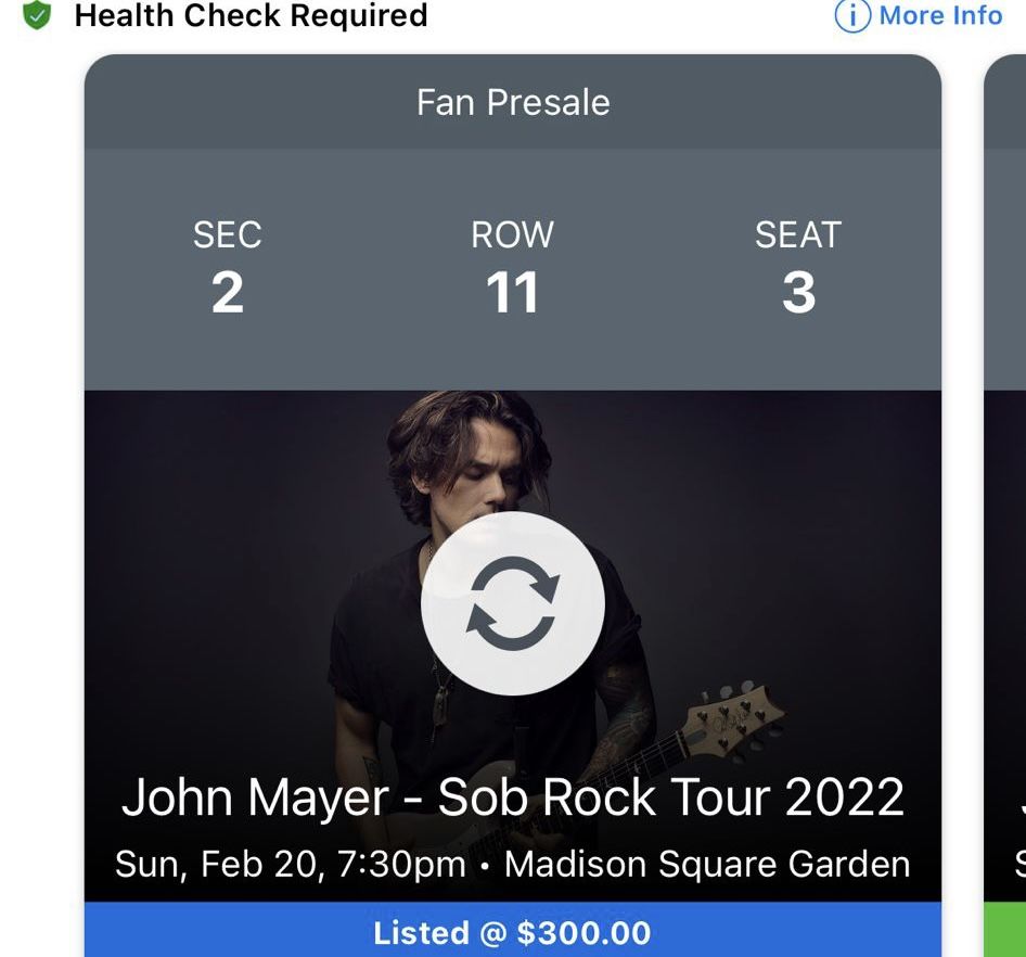 John Mayer Tickets (NYC)