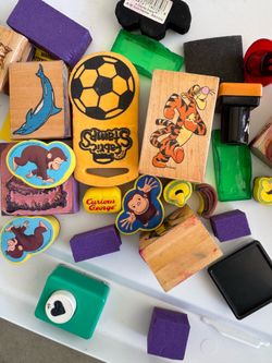 Vintage Rubber Wooden Stamps