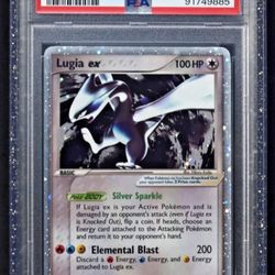 2005 Pokémon EX Lugia ex Holo Unseen Forces 105/115 PSA 6 (POP 182)