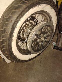 Harley Rear Wheel,Tire,Pulley, And Brake Rotor