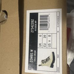 Dr. AirWair Martens Combs W toile Cream suede Boots