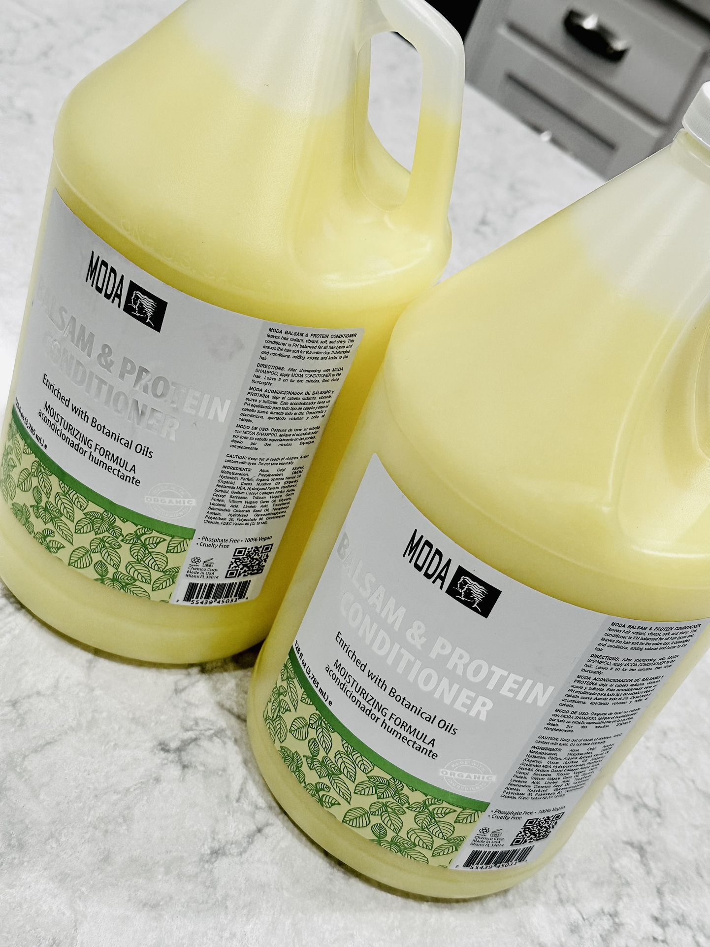 NEW [2 Jugs] Balsam & Protein Conditioner Moisturizing Formula [128 Fl Oz Each] 