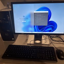 Dell computer system i5 7th gen 16gb ram windows 11 pro 24 inch monitor 