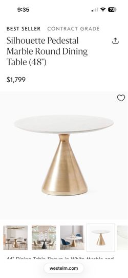 West Elm Marble Dinning Table ONLY