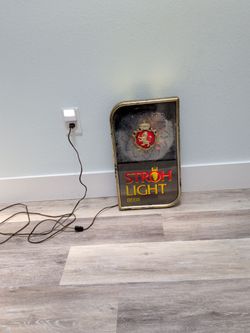 Antique Stroh Light Bar Sign