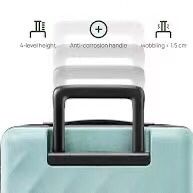 NINETYGO Trunk Luggage 26 Inch, Medium Checked Luggage with Double Spinner Wheels, Anti-Burst Zipper, Hard Case PC Suitcase, Lightweight Travel Luggag