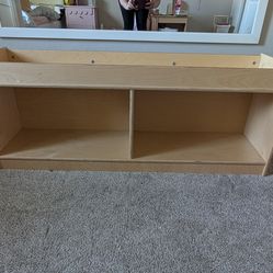 Birch Montessori Double-Sided Storage Cabinet with Activity Top and Mirror