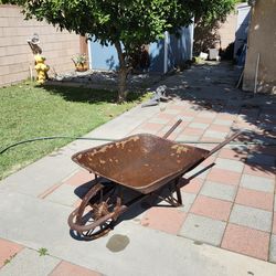 Antique wheelbarrow