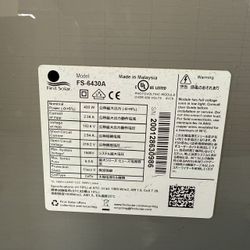 $50 430W First Solar Solar Panels 