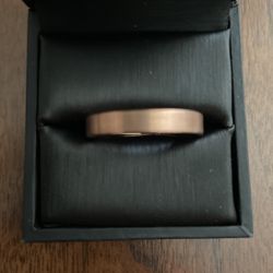 NEW 4mm Tungsten 18k Rose Gold Comfort Fit Size 10 Wedding Ring 