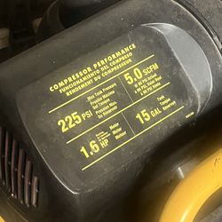 Dewalt Air Compressor 225psi 15 Gallon