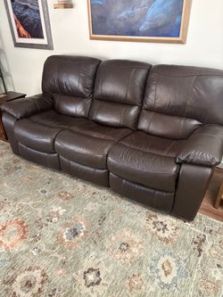 100 percent leather sofa recliner OBO