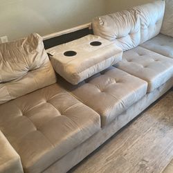 L-shape Couch With Ottoman. Good As New