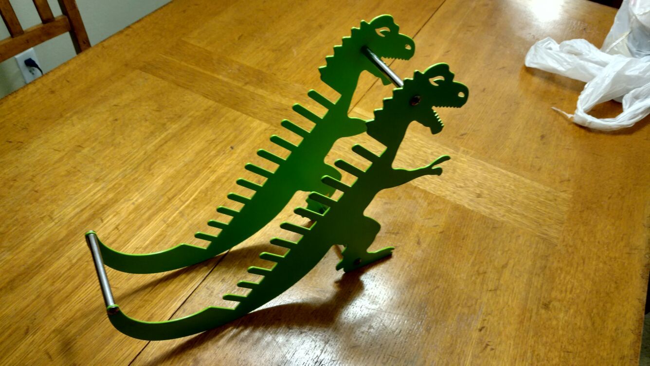 T-Rex dinosaur CD rack