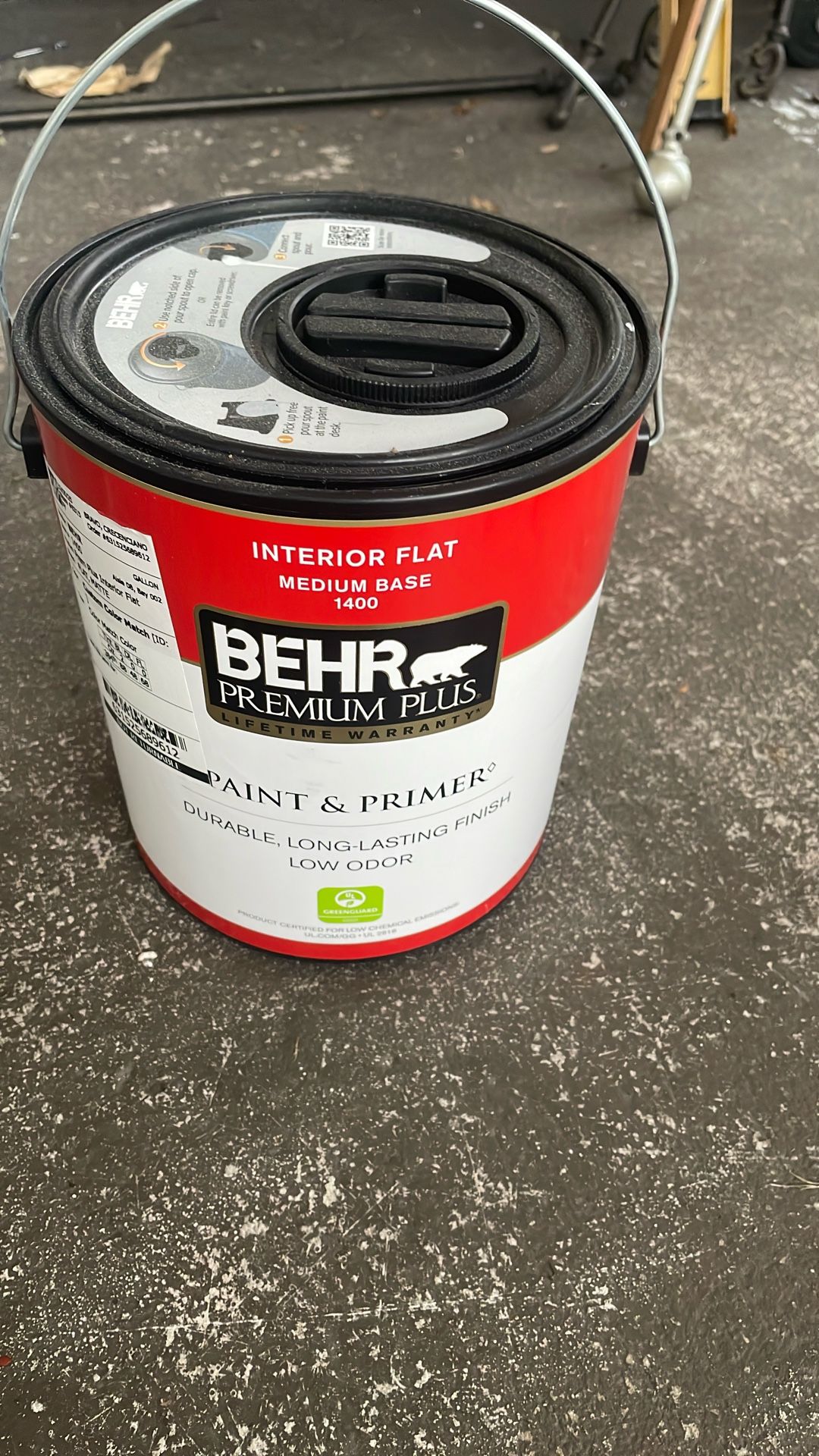 Interior Flat Paint. ( Grey color)