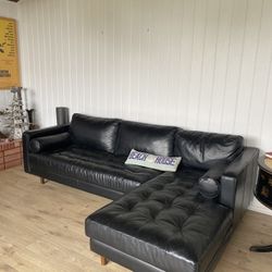 Leather L- Shape Couch 