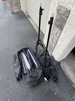 Photography Lighting Kit With Backdrops, Stands & Lights