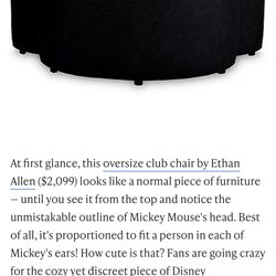 Ethan Allen Denim Mickey Mouse Chair