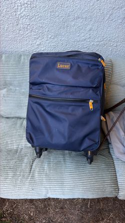 Lucas Navy Blue Rolling Backpack / Carry-On Suitcase